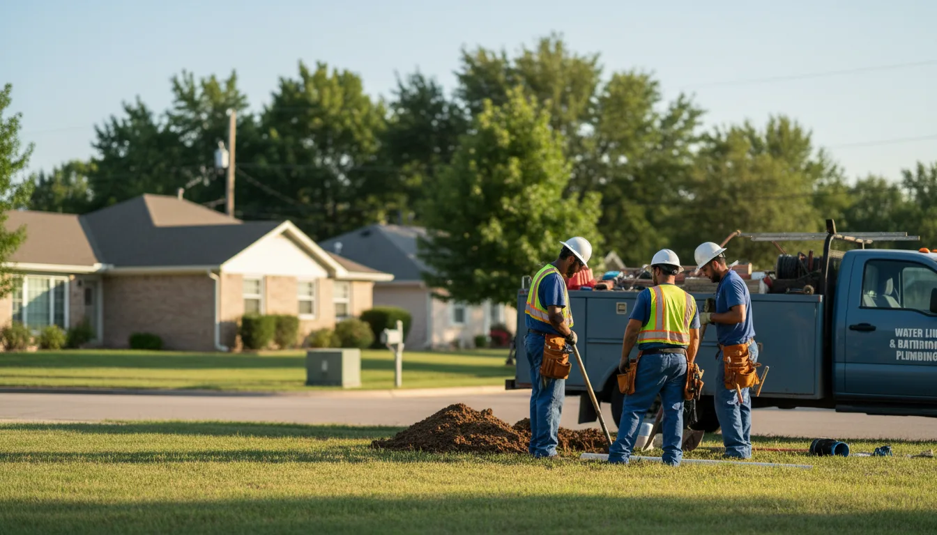 Residential water line and bathroom plumbing service in Bunker, MO